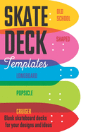 Skate deck templates: 6x9" Mini notebook for drawing and creating your own Skateboard designs