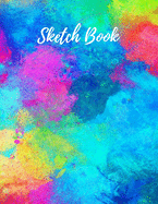 Sketch Book for Drawing: 8.5" X 11" (21.59 x 27.94 cm), 120 Large Blank Page Sketchbook for Drawing, Painting, Sketching and Creative Doodling (Abstract Watercolor Paint Design Sketch Pad)