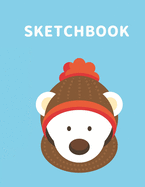 Sketchbook: A Cute Polar Bear Kawaii Sketchbook for Kids: 100 Pages of 8.5" x 11" Large Blank Paper for Drawing, Doodling Painting or Sketching