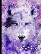 Sketchbook: Wolf Themed Personalized Artist Book - Soft Cover Blank Sketch Pad Tablet - 8.5" x 11", 108 pages - Gifts for Kids Girls Boys Teens Adults - for Drawing Painting Charcoal Ink