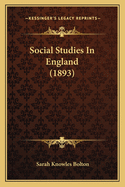 Social Studies in England (1893)