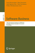 Software Business: 10th International Conference, Icsob 2019, Jyv?skyl?, Finland, November 18-20, 2019, Proceedings