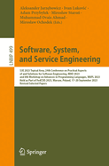 Software, System, and Service Engineering: S3E 2023 Topical Area, 24th Conference on Practical Aspects of and Solutions for Software Engineering, KKIO 2023, and 8th Workshop on Advances in Programming Languages, WAPL 2023, Held as Part of FedCSIS 2023...