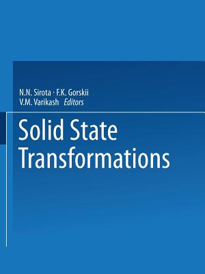 Solid State Transformations - Sirota, N N