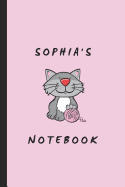 Sophia's Notebook: Personalised Cat Themed Notepad