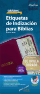 Spanish Catholic Bible Tab: Clear Tab W/Gold Center Strip & Black Lettering