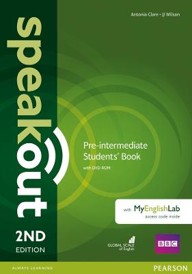 Speakout Pre-Intermediate 2nd Edition Students' Book with DVD-ROM and MyEnglishLab Access Code Pack - Clare, Antonia, and Wilson, JJ