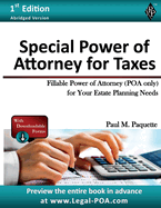 Special Power of Attorney for Taxes: Fillable Power of Attorney (POA Only) For Your Estate Planning Needs