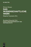 Sprachwissenschaft Und Wortgeschichte