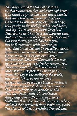 St Crispin's Day Speech from Henry V by William Shakespeare Journal - Notebooks, Golding