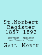 St.Norbert, Manitoba Register 1857-1892: Baptisms, Marriages and Burials Index
