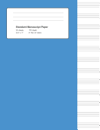 Standard Manuscript Paper: Blue Cover Blank Sheet Music