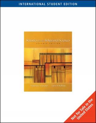 Statistics for the Behavioral Sciences, International Edition - Wallnau, Larry, and Gravetter, Frederick