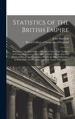 Statistics of the British Empire: Mortality of the Metropolis: a Statistical View of the Number of Persons Reported to Have Died, of Each of More Than 100 Kinds of Disease, and Casualties, Within the Bills of Mortality, in Each of the Two Hundred And... - Marshall, John 1783-1841, and Royal College of Surgeons of England (Creator)