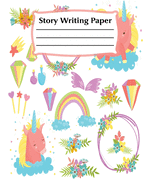 Story writing paper: Grades K-2 and k-3: Primary Composition Half Page Lined Paper with Drawing Space (8.5" x 11" Notebook), Learn To Write and Draw Journal (Journals for Kids)-110 pages