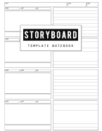 Storyboard Template: Film Storyboading Journal Drawing Sketching Pad 4 Panel, Visual Storytelling Notebook, Narration Lines, Standard for Storyboard Sketchbooks Diary, 100 Pages