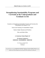 Strengthening Sustainability Programs and Curricula at the Undergraduate and Graduate Levels