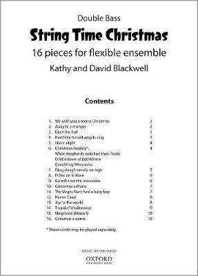 String Time Christmas: 16 Pieces for Flexible Ensemble - Double Bass Book - Blackwell, Kathy (Composer), and Blackwell, David (Composer)
