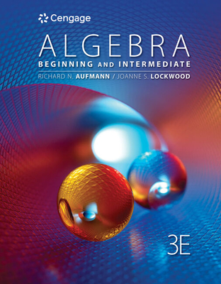 Student Solutions Manual for Aufmann/Lockwood's Algebra: Beginning and Intermediate, 3rd - Aufmann, Richard N, and Lockwood, Joanne