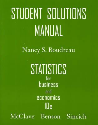 Student Solutions Manual for Statistics for Business & Economics - Boudreau, Nancy