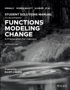 Student Solutions Manual to accompany Functions Modeling Change, 6e