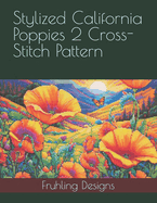 Stylized California Poppies 2 Cross-Stitch Pattern