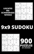 Sudoku - Leichter bis schwieriges niveau: Erstaunliche 900 Sudoku-R?tsel mit Lsungen - Sudoku-Spiel f?r Anf?nger oder Fortgeschrittene - Sudoku-R?tselb?cher f?r Erwachsene, damit Sie besch?ftigt und immer konzentriert sind