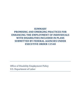 Summary Promising and Emerging Practices for Enhancing the Employment of Individuals with Disabilities Included in Plans Submitted by Federal Agencies Under Executive Order 13548 - U S Department of Labor