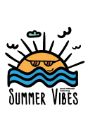 Summer Vibes: Notebook Notepad Workbook 100 pages
