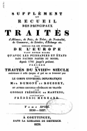 Supplment au recueil des principaux traits - Tome XVIII