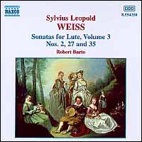 Sylvius Leopold Weiss: Sonatas for Lute, Vol. 3 - Robert Barto (lute)