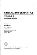 Syntax & Semantics - Kimball, John P (Editor)