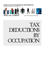 Tax Deductions by Occupation - What Can I Deduct?: Over 100 Occupations & Professions Tax Deductions Checklists