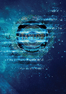 Taylor Notebook: Art Deco - 7"X10" Blue Spiritual Cosmic Composition Book