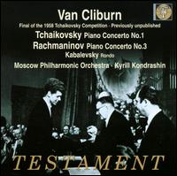 Tchaikovsky: Piano Concerto No. 1; Rachmaninov: Piano Concerto No. 3; Kabalevsky: Rondo - Van Cliburn (piano); Moscow Philharmonic Orchestra; Kirill Kondrashin (conductor)