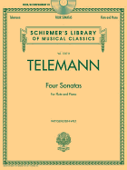 Telemann - 4 Sonatas for Flute and Piano: Schirmer Library of Classics Volume 1767-B Flute & Piano
