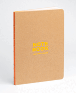 Teneues - A5 Notebook: Kraft and Neon Orange, Paperback - 140 Lined Pages with Lay Flat Binding: Our A5 Size Standard Paperback Notebook