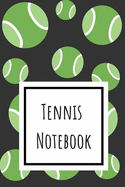 Tennis Notebook: Blank Lined Paper with Page Numbers 110 Pages 6 X 9 Inches (Volume 5)