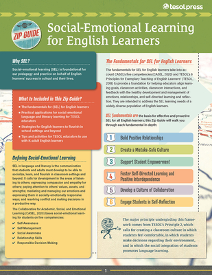 Tesol Zip Guide: Social-Emotional Learning for English Learners (Pack of 25) - Zacarian, Debbie, Edd