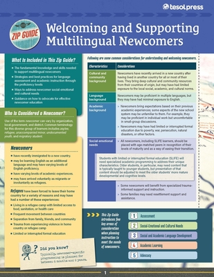 TESOL Zip Guide: Welcoming and Supporting Multilingual Newcomers - Johnson, Adrienne, PhD, and Dormer, Jan Edwards, and Hauke, Melissa