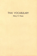 Thai Vocabulary - Haas, Mary R