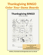 Thanksgiving Bingo: Color Your Game Boards