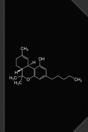 THC Molecule Cannabis Weed Journal Notebook: Blank Lined Ruled for Writing 6x9 120 Pages