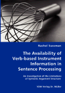 The Availability of Verb-based Instrument Information in Sentence Processing - Sussman, Rachel