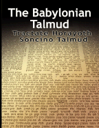 The Babylonian Talmud: Tractate Horayoth - Rulings, Soncino