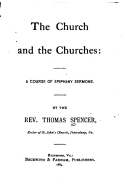 The Church and the Churches, a Course of Epiphany Sermons