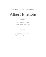 The Collected Papers of Albert Einstein, Volume 7 (English): The Berlin Years: Writings, 1918-1921. (English Translation of Selected Texts)