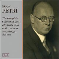 The Complete Columbia and Electrola solo and concerto recordings, 1929-1951 - Egon Petri (piano); Ferruccio Busoni (candenza)