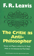 The Critic as Anti-Philosopher
