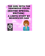 The Girl With The Venomous Vulva The Light Novel [Edited Version] [Special Edition]: The Girl With The Venomous Body A LGBTQ STORY